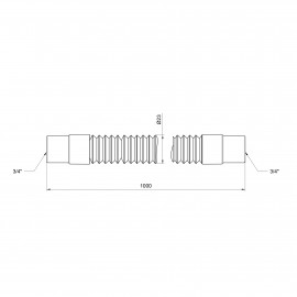 Шланг слив SD Plus для стиральной машины 100 см SD096W100