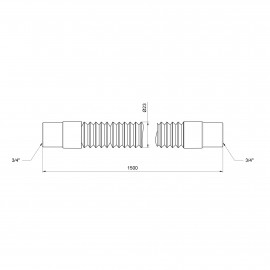 Шланг слив SD Plus для стиральной машины 150 см SD096W150