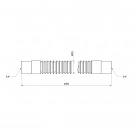 Шланг слив SD Plus для стиральной машины 200 см SD096W200