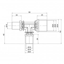 Тройник пресс Icma 16х16х26 №406
