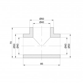 Тройник PPR Ekoplastik 40
