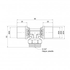 Тройник пресс Icma 26х3/4