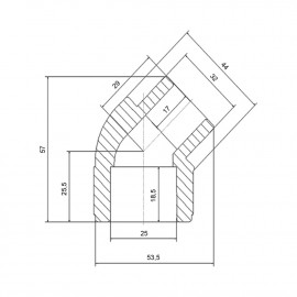 Уголок PPR Blue Ocean 32, 45° ВН
