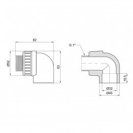 Уголок PPR Ekoplastik 32х1