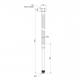 Гибкая подводка для воды SD Plus М10 50 см (пара) SD396W50L