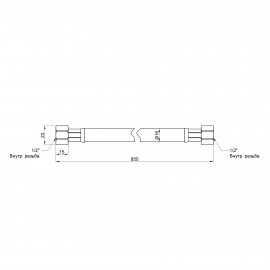 Гибкая подводка для газа SD Plus 80 см (белый) SD090G80