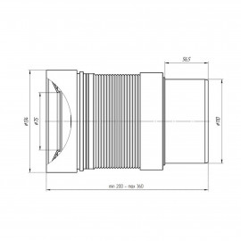 Гибкая труба для унитаза ANI Plast К821