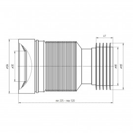 Гибкая труба для унитаза ANI Plast К828