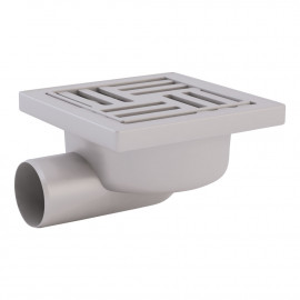 Трап ANI Plast TA5110 горизонтальный с пластиковой решеткой 150х150