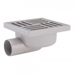 Трап ANI Plast TA5112 горизонтальный с нержавеющей решеткой 150х150