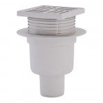 Трап ANI Plast TA5704 вертикальный с пластиковой решеткой 100х100