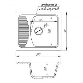 Кухонная мойка Fosto 5850 SGA-800 (FOS5850SGA800)