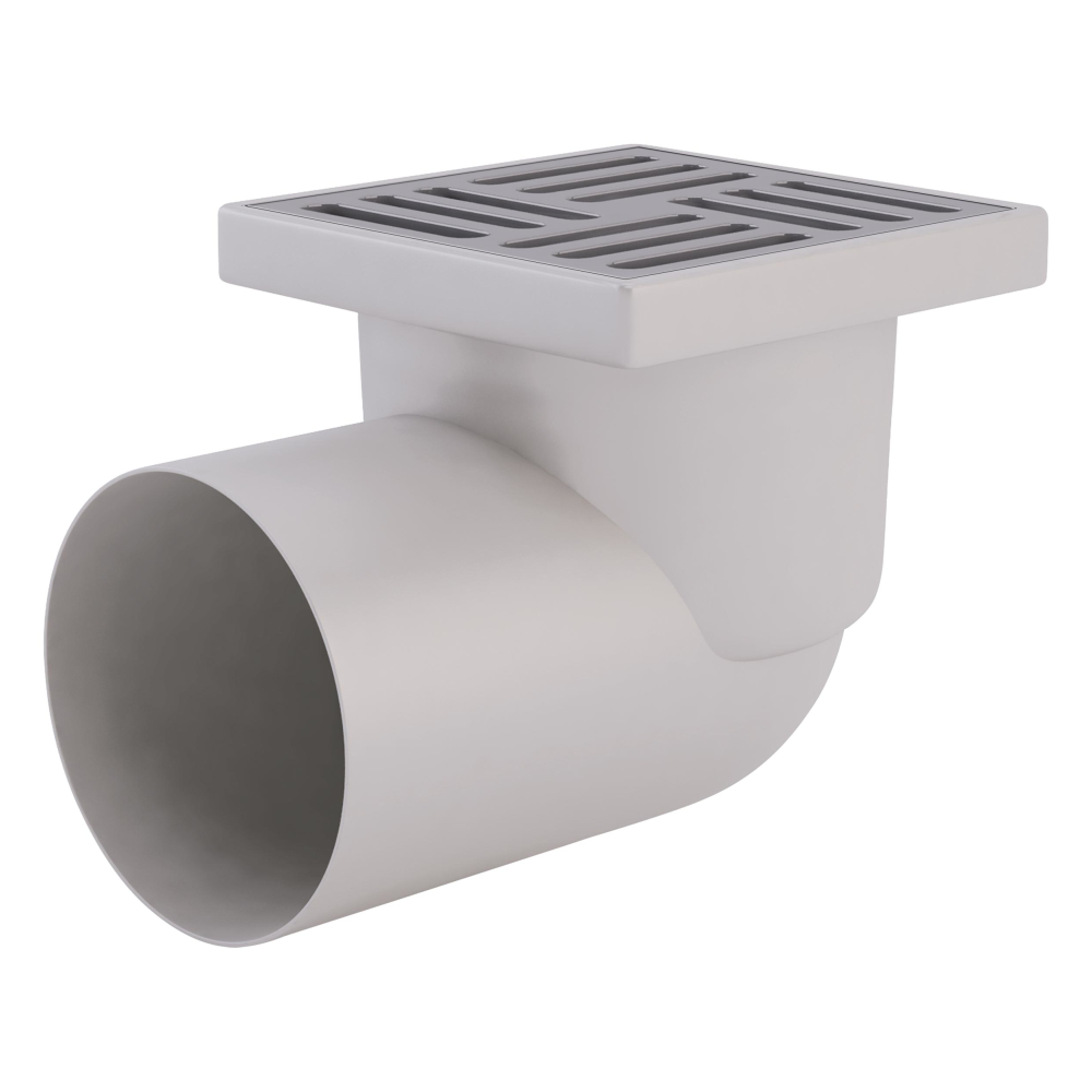 Трап ANI Plast TA1112 горизонтальный с нержавеющей решеткой 150х150