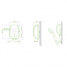 Проточный водонагреватель Tesy с душевой лейкой 5,0 кВт (IWH50X02BAH) 301658