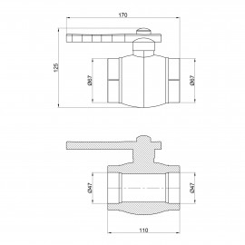 Кран шаровой Alfa Plast 50
