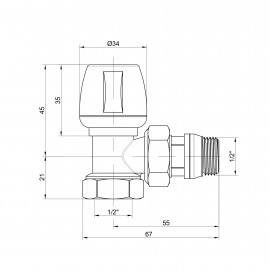 Кран радиаторный Icma 1/2