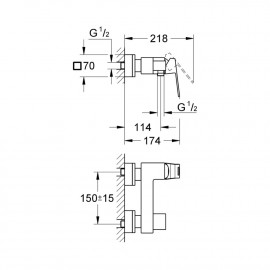 Смеситель для душа Grohe Eurocube 23145000
