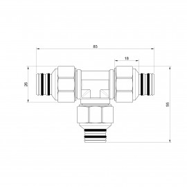 Тройник обжимной Icma 16 №536