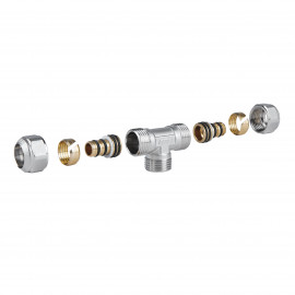 Тройник обжимной Icma 16х1/2