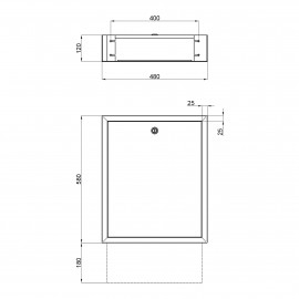 Коллекторный шкаф Icma (UA) 480х580х120 внутренний №1