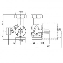 Смесительный трехходовой узел Icma 1