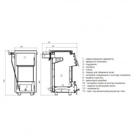 Котел твердотопливный стальной Thermo Alliance Magnum SSF 16 с конфоркой (4 мм)