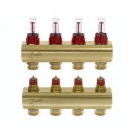 Коллектор с расходомерами Danfoss FHF на 4 выхода (088U0524)