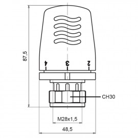 Термоголовка Icma 28х1,5 №1099