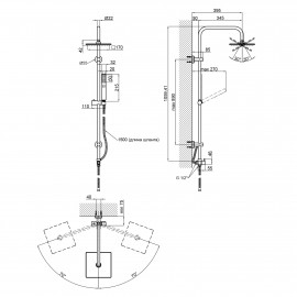 Душевая стойка Qtap CRM 1001