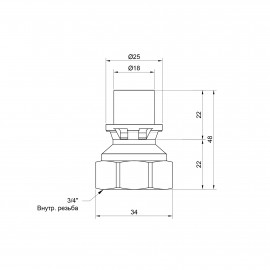 Переходник пресс Icma 16х3/4