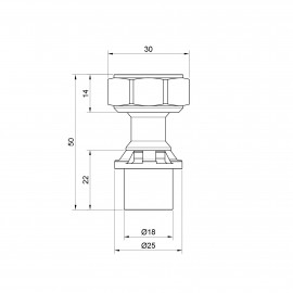 Переходник пресс Icma 16х3/4
