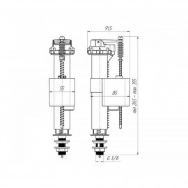 Наполнительный механизм для унитаза ANI Plast FV5530 (WC5530)