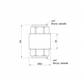 Обратный клапан SD Forte 3/4