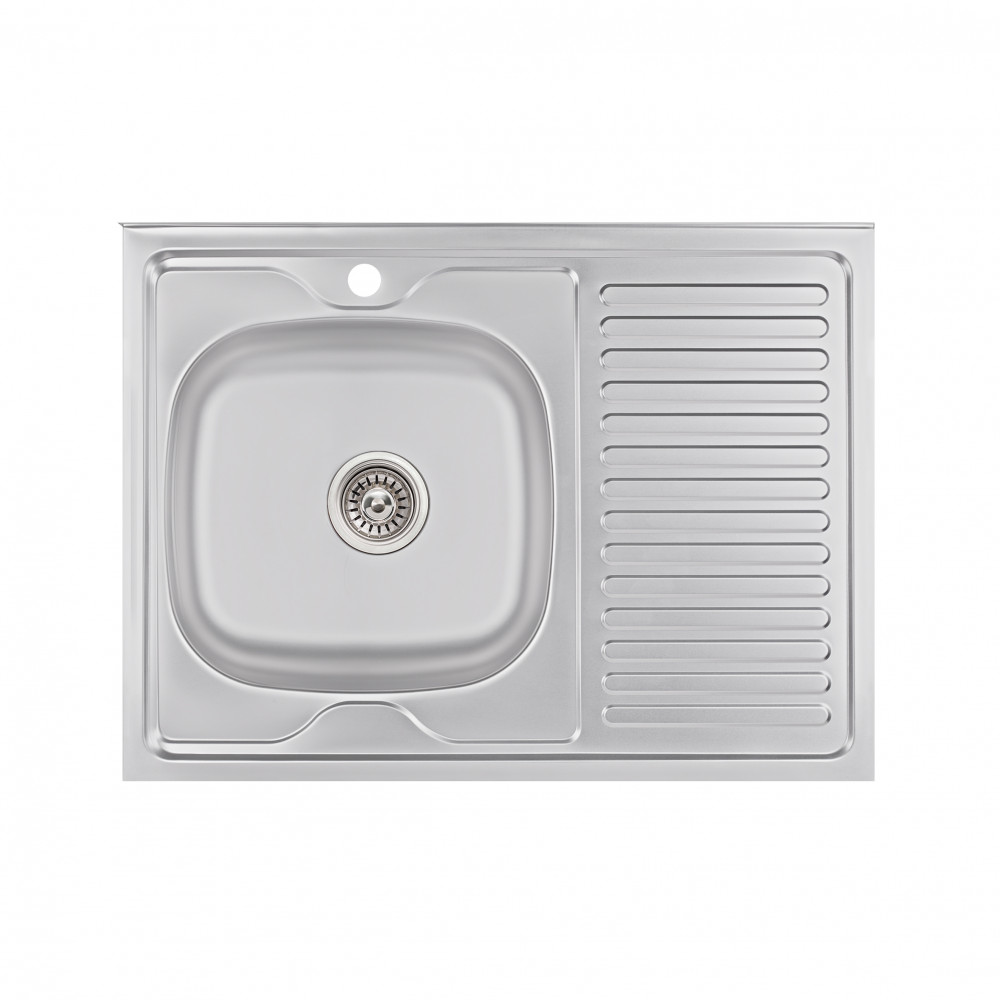 Кухонная мойка Lidz 6080-L 0,6 мм Satin (LIDZ6080L06SAT)