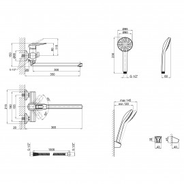 Смеситель для ванны Lidz (CRM) 13 33 005-1 New