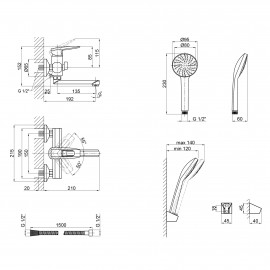 Смеситель для ванны Lidz (CRM) 13 33 006-1 New