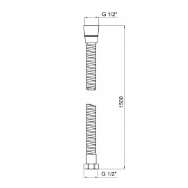 Шланг для душа Lidz (CRM) 50 01 150 00