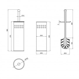 Ершик для унитаза Lidz (CRM) 121.05.01