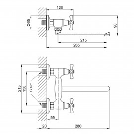 Смеситель для кухни Lidz (CRM) 75 21 361