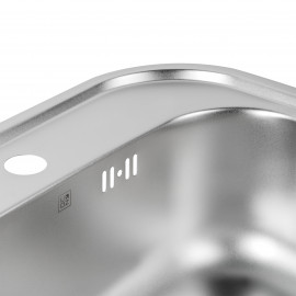 Кухонная мойка Lidz 4749 0,8 мм Satin (LIDZ4749SAT)