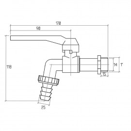 Кран садовый Rastelli №55 1