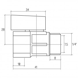 Кран шаровой Rastelli MINI 1/4
