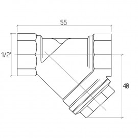 Фильтр косой Rastelli 1/2