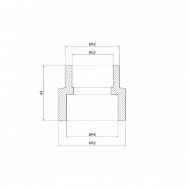 Муфта PPR Thermo Alliance 40х32