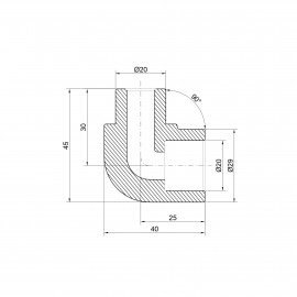 Уголок PPR Thermo Alliance 20, 90°