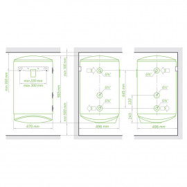 Комбинированный водонагреватель Tesy Modeco 100 л, сухой ТЭН 1,2 кВт (GCV9S1004724DC21TS2RCP) 303561