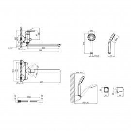 Смеситель для ванны Qtap Polaris WHI 005 New