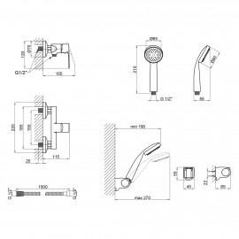 Смеситель для душа Qtap Polaris WHI 010