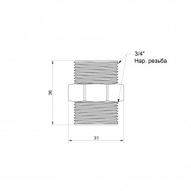 Ниппель Icma 3/4