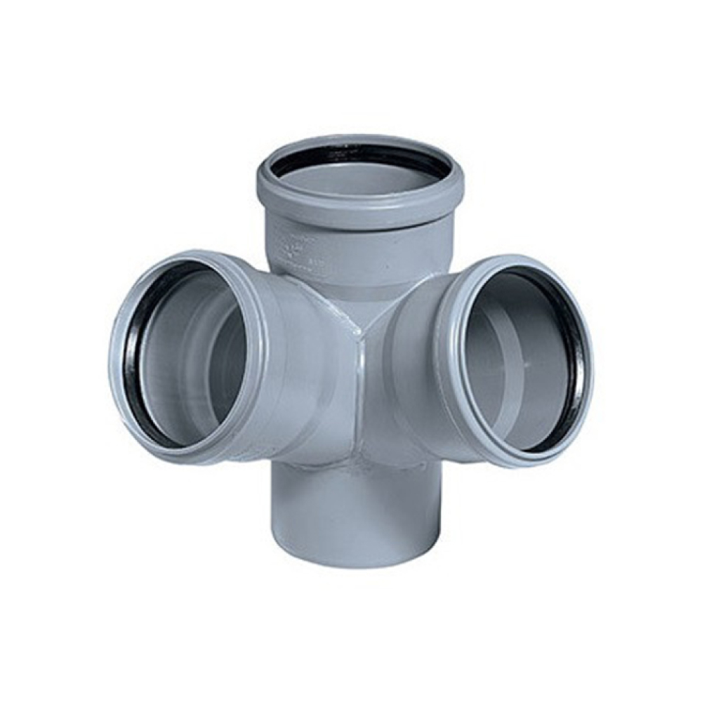 Крестовина PPR канализационная Ostendorf HT-Safe 110, 67° (двухплоскостная)